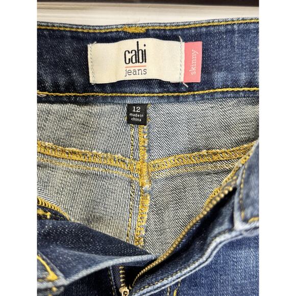 Women's Cabi # 3385 Dover Medium Wash Skinny Jeans Size 12 - Picture 4 of 6